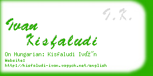 ivan kisfaludi business card